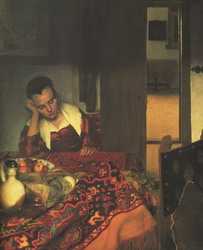 Służąca śpiąca przy stole, ok. 1656 Jan Vermeer van Delft (1632 - 1675)