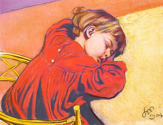 Sleeping Stas (1904) by Stanislaw Wyspianski (1869-1907) a famous Polish painter Stanisław Wyspiański (1869 - 1907)